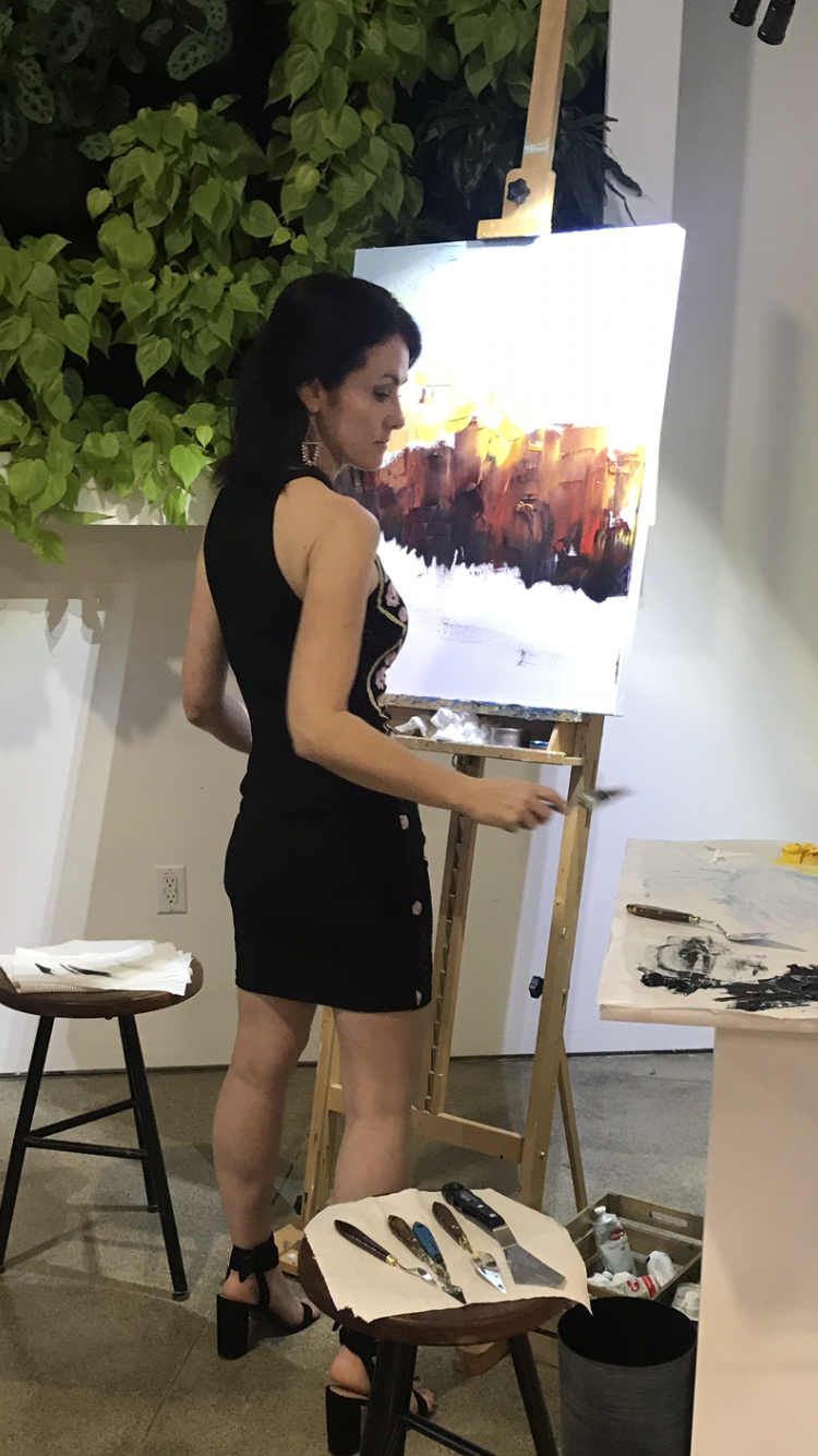 China SF Foundation Annual Gala 2018, San Francisco, CA. Live painting demonstration and auction.